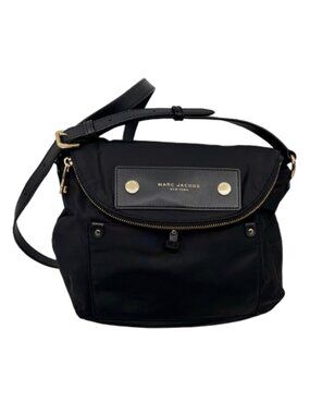 MARC JACOBS~Preppy Black Nylon Mini Messenger Bag LIKE NEW